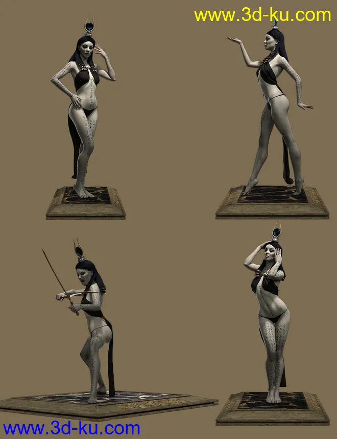 Dark Pharaoh Poses for Genesis 8 Female模型的图片5