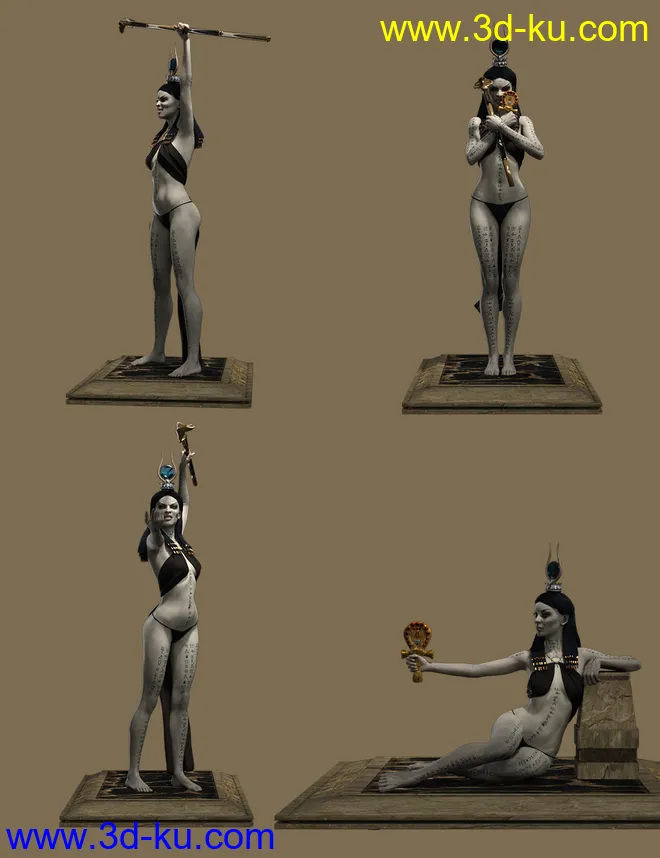 Dark Pharaoh Poses for Genesis 8 Female模型的图片7