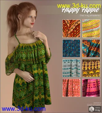 3D打印模型Daz Iray - Happy Hippie的图片