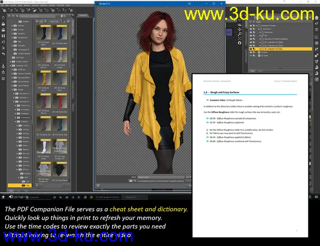Daz Studio Training Intermediate 01 - Tweaking the Surfaces模型的图片7