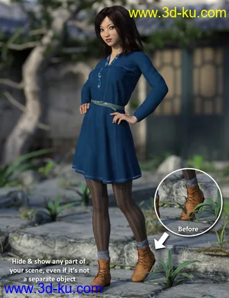 3D打印模型Daz Studio Training Intermediate 02 - Tweaking the Geometry的图片