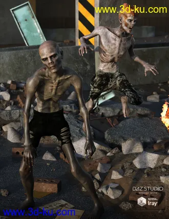 3D打印模型Dead Man Walking HD for Genesis 8 Male的图片