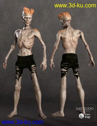 3D打印模型Dead Man Walking HD for Genesis 8 Male的图片