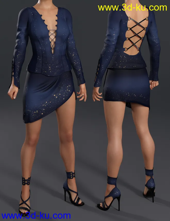 Descant Outfit for Genesis 8 Female(s)模型的图片5