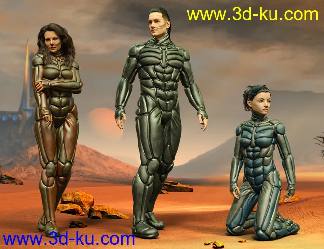 Desert Suit for Genesis 8 Females模型的图片6
