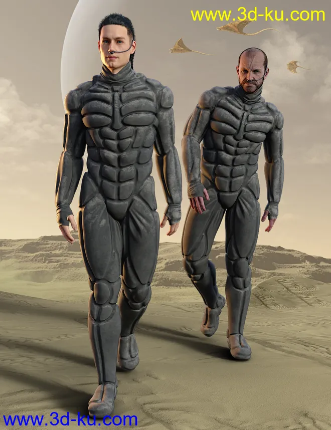 Desert Suit for Genesis 8 Male模型的图片2