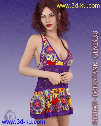 3D打印模型dforce - Boho Tank - Genesis 8的图片