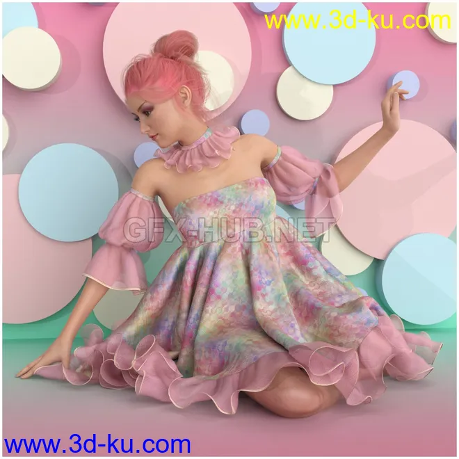 dForce - Esme Outfit for G8F & G8.1F模型的图片1