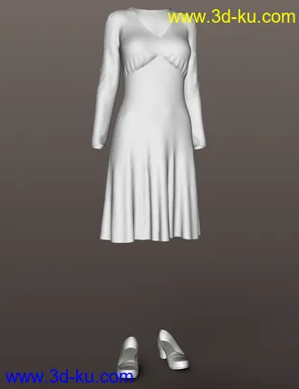 3D打印模型dForce 70's Work Dress for Genesis 8 Female(s)的图片