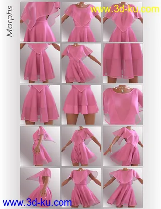3D打印模型dForce Abby Holiday Dress Outfit for Genesis 8 Female(s)的图片
