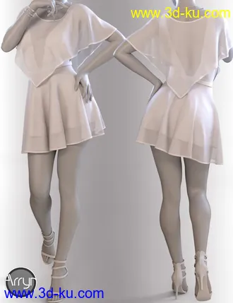 3D打印模型dForce Abby Holiday Dress Outfit for Genesis 8 Female(s)的图片