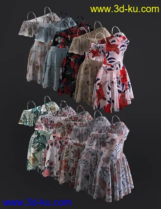 3D打印模型dForce AJC That Summer Day Outfit For Genesis 8 Females的图片