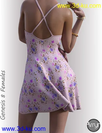 3D打印模型dForce Alika Candy Dress Outfit for Genesis 8 Female(s)的图片