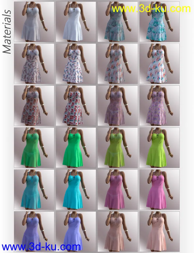 dForce Alika Candy Dress Outfit for Genesis 8 Female(s)模型的图片6