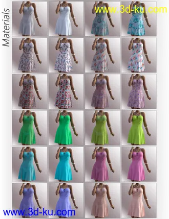 3D打印模型dForce Alika Candy Dress Outfit for Genesis 8 Female(s)的图片