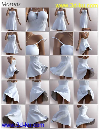 3D打印模型dForce Alika Candy Dress Outfit for Genesis 8 Female(s)的图片