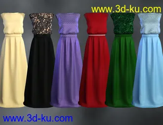 3D打印模型dForce Angelica Gown for Genesis 8 Female(s)的图片