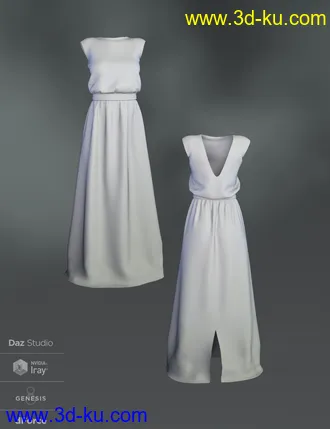 3D打印模型dForce Angelica Gown for Genesis 8 Female(s)的图片