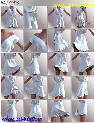 3D打印模型dForce Anne Candy Dress Outfit for Genesis 8 Female(s)的图片