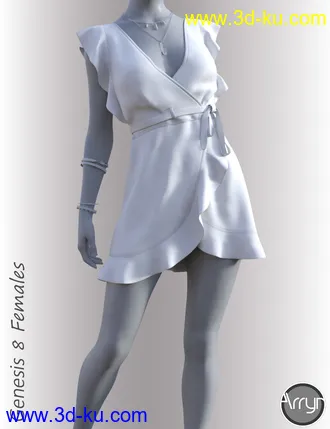 3D打印模型dForce Anne Candy Dress Outfit for Genesis 8 Female(s)的图片