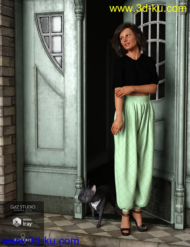 dForce AQ Summertime Outfit for Genesis 8 Female(s)模型的图片1