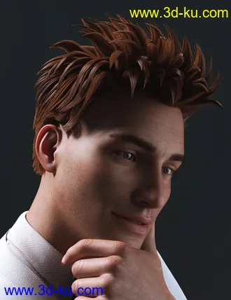 3D打印模型dForce Arix Hair for Genesis 8 Males的图片