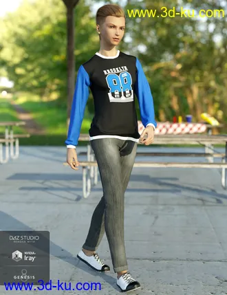 3D打印模型dForce Back To Class Outfit Textures的图片