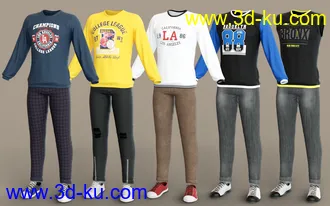 3D打印模型dForce Back To Class Outfit Textures的图片