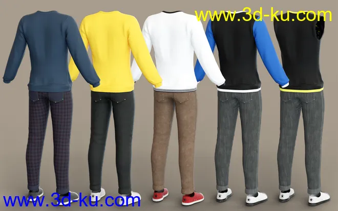 dForce Back To Class Outfit Textures模型的图片8