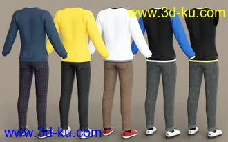 3D打印模型dForce Back To Class Outfit Textures的图片