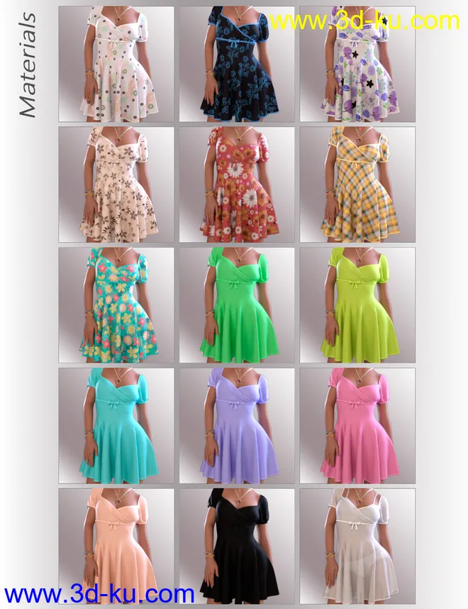 dForce Beth Holiday Outfit for Genesis 8 Female(s)模型的图片5