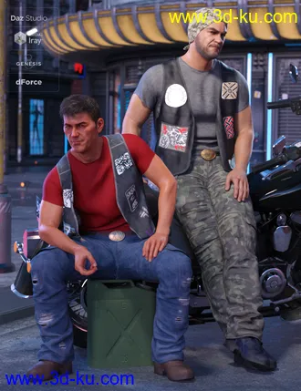 3D打印模型dForce Biker Outfit Textures的图片