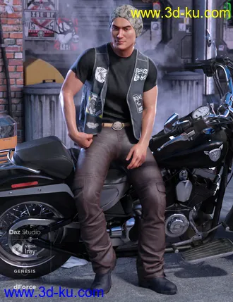 3D打印模型dForce Biker Outfit Textures的图片