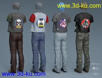 3D打印模型dForce Biker Outfit Textures的图片