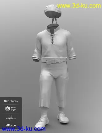 3D打印模型dForce Bilge Salt Outfit for Genesis 8 Male(s)的图片