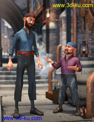 3D打印模型dForce Bilge Salt Outfit Textures的图片