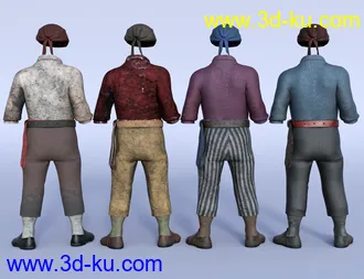 3D打印模型dForce Bilge Salt Outfit Textures的图片