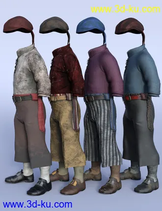 3D打印模型dForce Bilge Salt Outfit Textures的图片