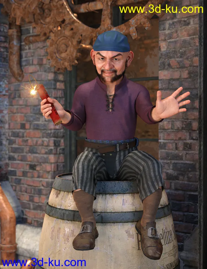 dForce Bilge Salt Outfit Textures模型的图片6