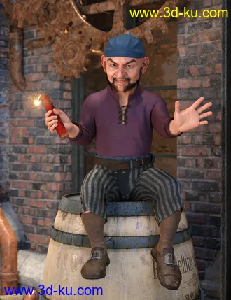 3D打印模型dForce Bilge Salt Outfit Textures的图片