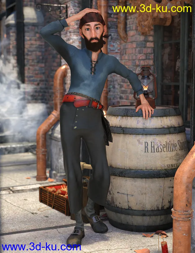 dForce Bilge Salt Outfit Textures模型的图片7