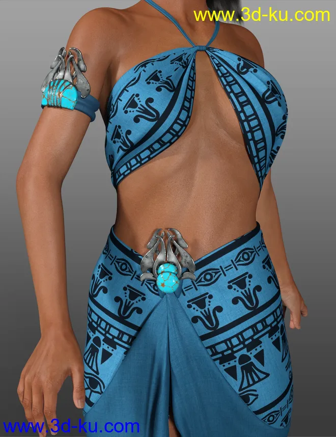 dForce Blue Nile Outfit Textures模型的图片10