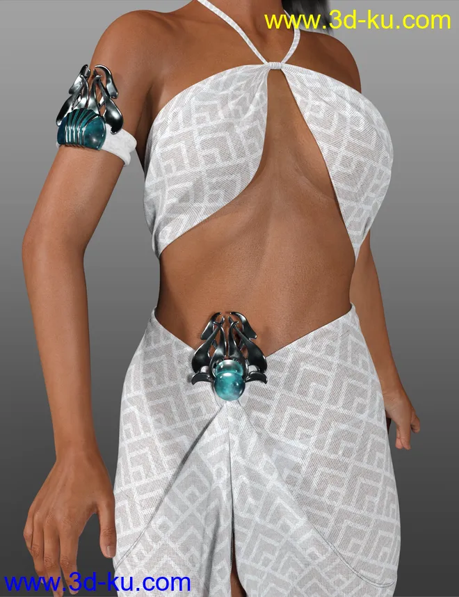 dForce Blue Nile Outfit Textures模型的图片12