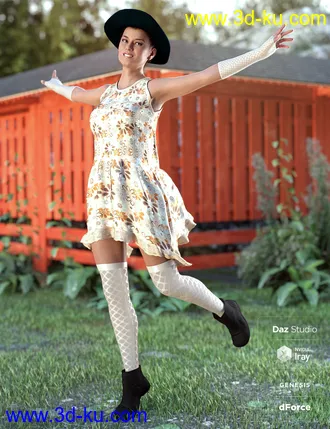 3D打印模型dForce Boho Days Outfit for Genesis 8 Female(s)的图片