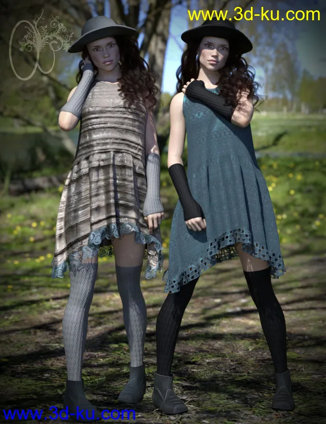 dForce Boho Days Outfit Textures模型的图片1