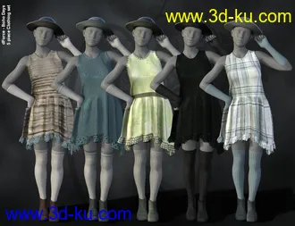 3D打印模型dForce Boho Days Outfit Textures的图片