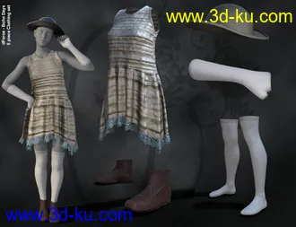 3D打印模型dForce Boho Days Outfit Textures的图片