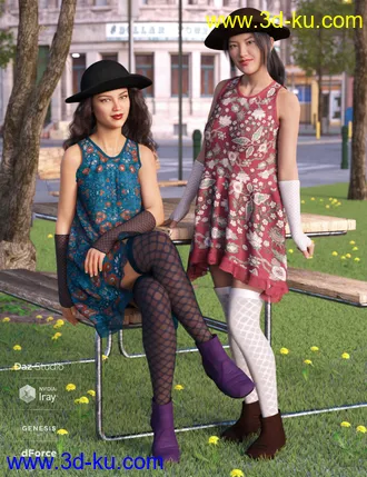3D打印模型dForce Boho Days Outfit Textures Set的图片