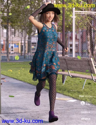 3D打印模型dForce Boho Days Outfit Textures Set的图片