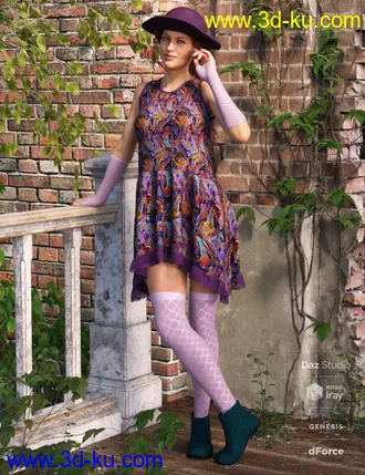 3D打印模型dForce Boho Days Outfit Textures Set的图片